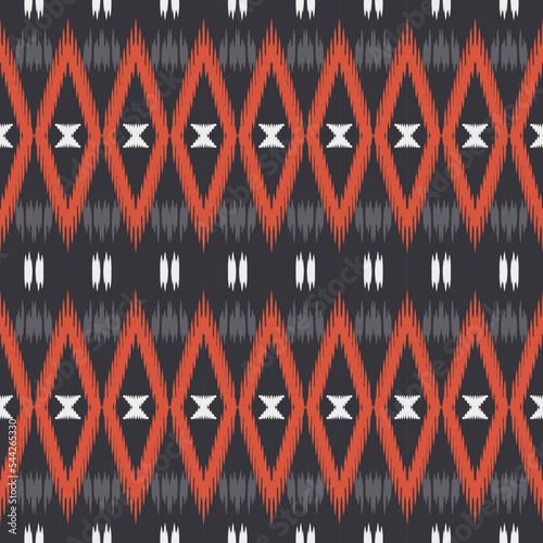 ฺฺBatik Textile ikat damask seamless pattern digital vector design for Print saree Kurti Borneo Fabric border brush symbols swatches designer