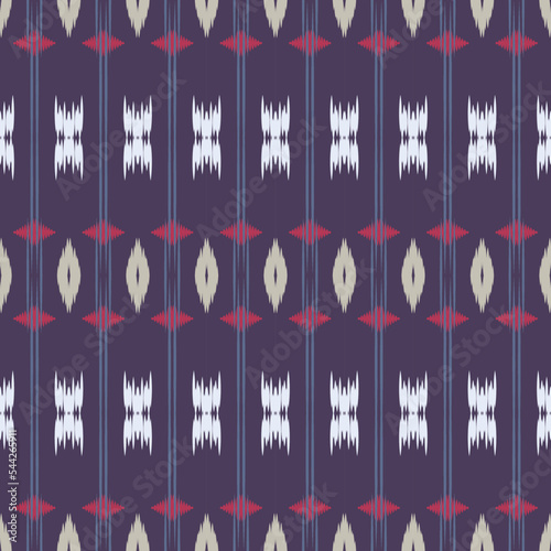 ฺฺBatik Textile ikat fabric seamless pattern digital vector design for Print saree Kurti Borneo Fabric border brush symbols swatches designer