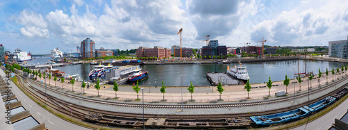 Panorama of the harbor of Kiel photo