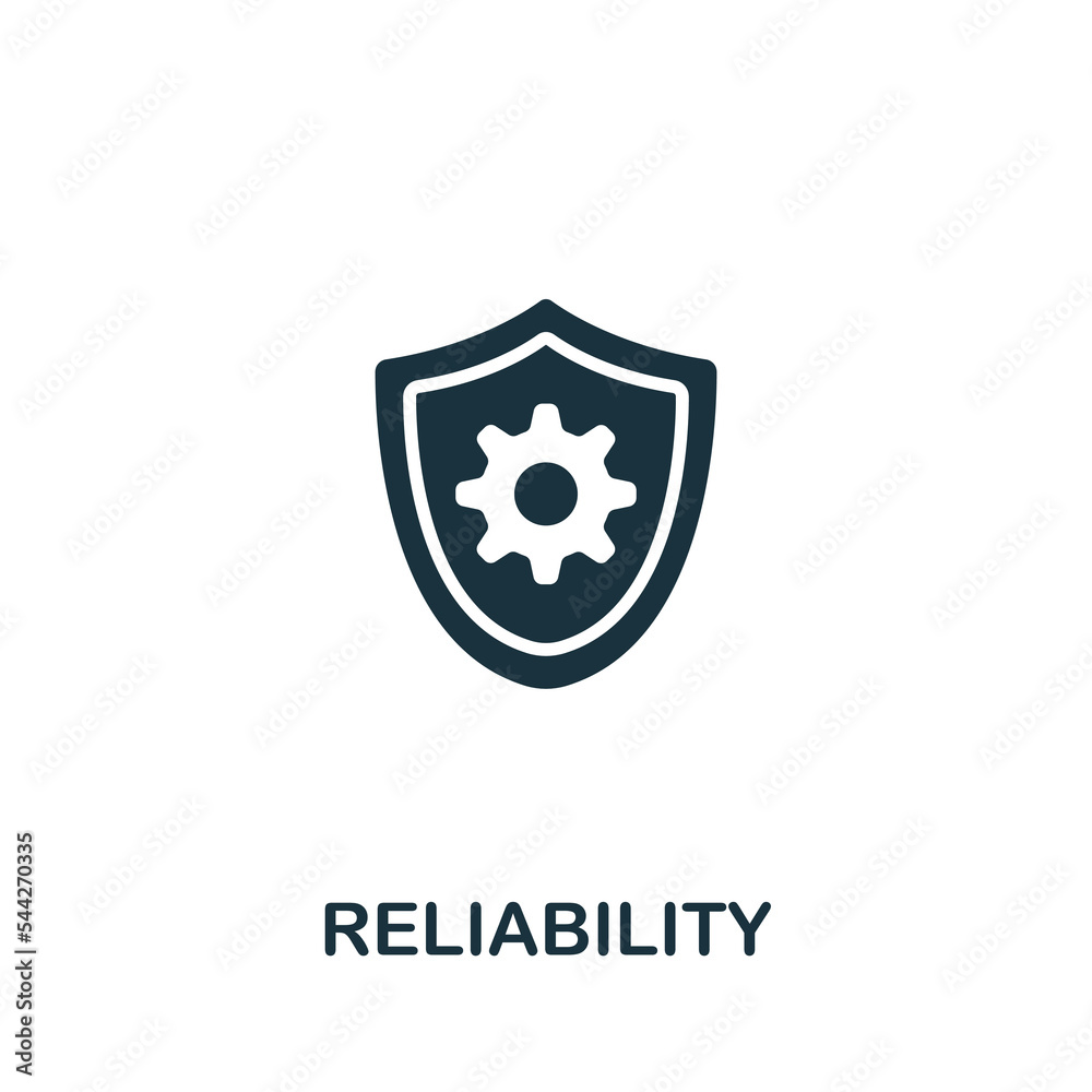 Reliability icon. Monochrome simple Customer Relationship icon for templates, web design and infographics Reliability icon. Monochrome simple Customer Relationship icon for templates, web design and infographics
