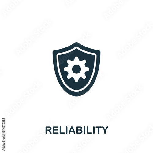 Reliability icon. Monochrome simple Customer Relationship icon for templates, web design and infographics