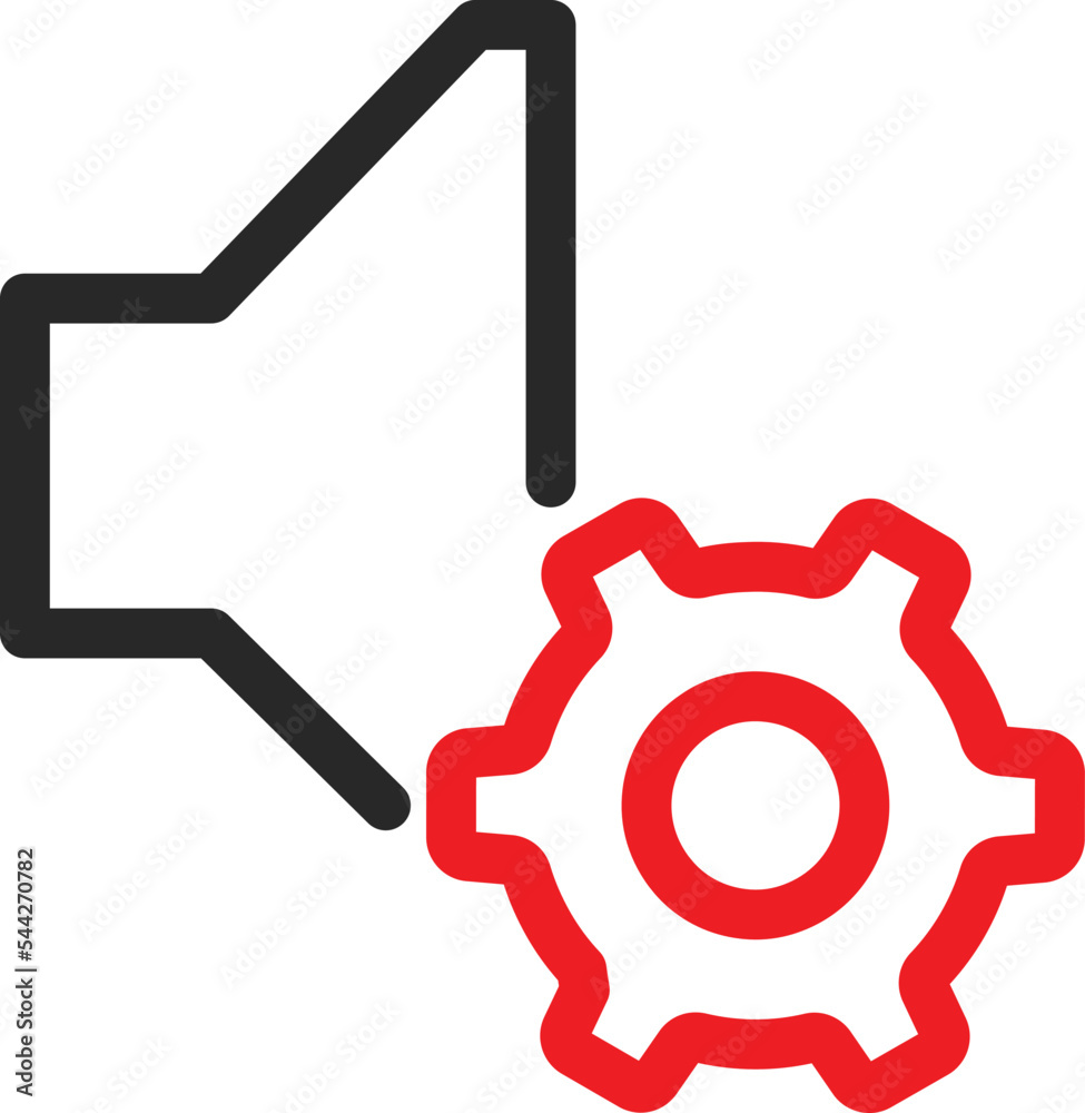 speaker setting Vector Icon which is suitable for commercial work and easily modify or edit it
