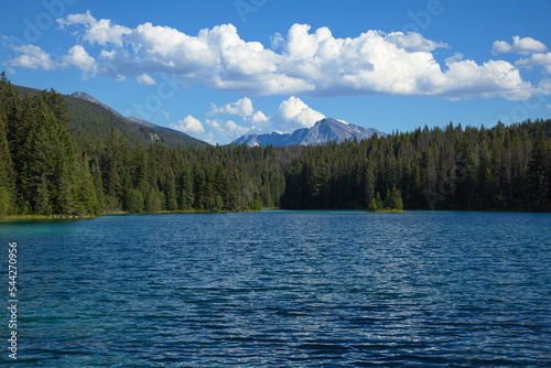Fototapeta Naklejka Na Ścianę i Meble -  Fifth Lake on Five Lakes Trail in Jasper National Park,Alberta,Canada,North America
