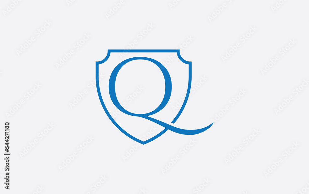 Shield protection symbol and royal luxury shield monogram design. shield protection logo with letters and alphabets for brand and business