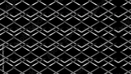 Footage metal mesh on a black background