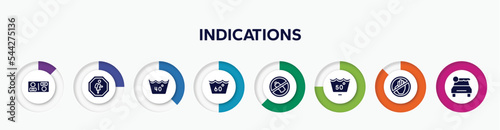 infographic element with indications filled icons. included restroom, school zone, 40 degree laundry, 60 degree laundry, no littering, 50 degrees medium agitation, no arms, car rental vector.