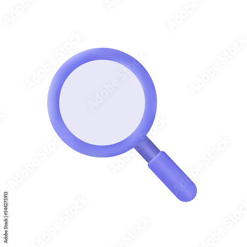 Obraz na płótnie Lupe 3d in realistic style on white background. Business vector icon. Transparent background. Search icon vector w salonie