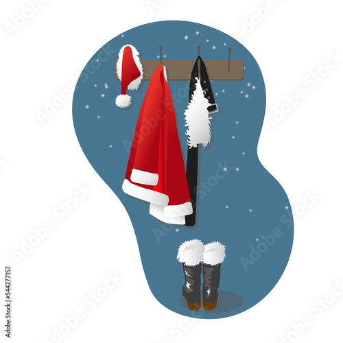 Wallpaper Mural santa claus. New Year's card. Torontodigital.ca