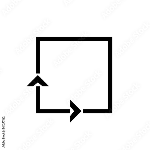Coordinate axes sign. Coordinate system. Square area icon. Measuring land area. Vector outline illustration isolated on white background.