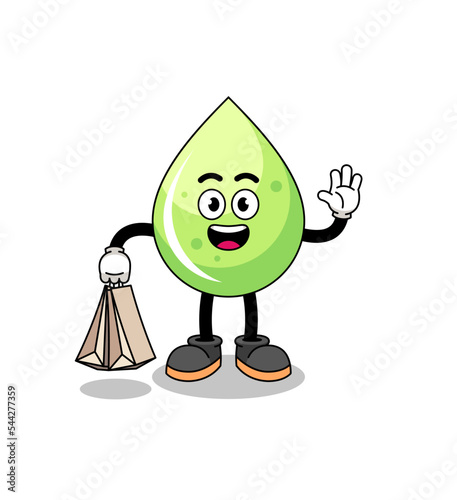 Cartoon of melon juice shopping