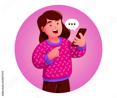 Little kid get addicted to use smartphone