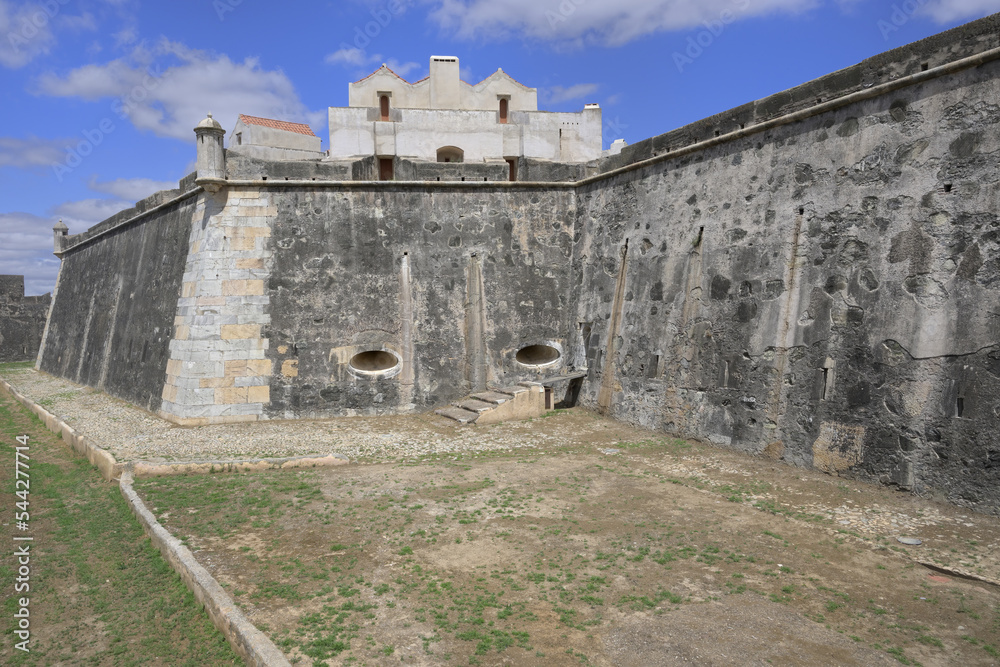 18th Century Fort Conde de Lippe or Our Lady of Grace Fort, view to the fortifications, Elvas, Alentejo, Portugal