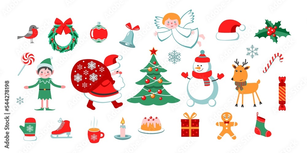 Christmas kit for creating postcards or posters. Christmas kit for creating postcards or posters.
