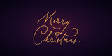 Merry Christmas lettering holiday card illustration