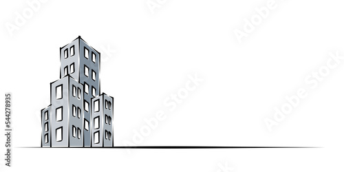 The symbol of a stylized big city.