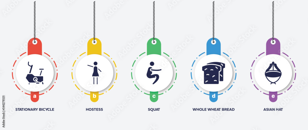 infographic element template with martial arts filled icons such as stationary bicycle, hostess, squat, whole wheat bread, asian hat vector. infographic element template with martial arts filled icons such as stationary bicycle, hostess, squat, whole wheat bread, asian hat vector.