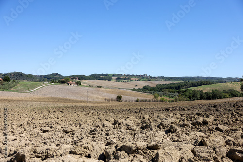  The rural landscape near Pienza in Tuscany. Italy