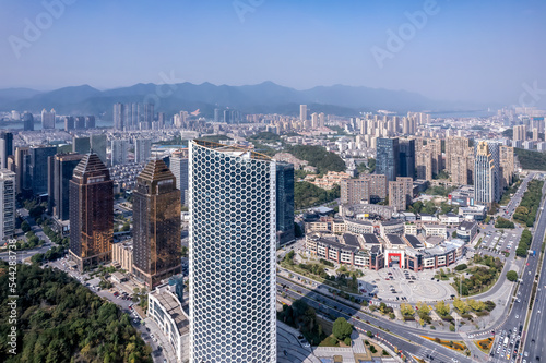 Aerial photography of urban landscape of Tonglu, Zhejiang