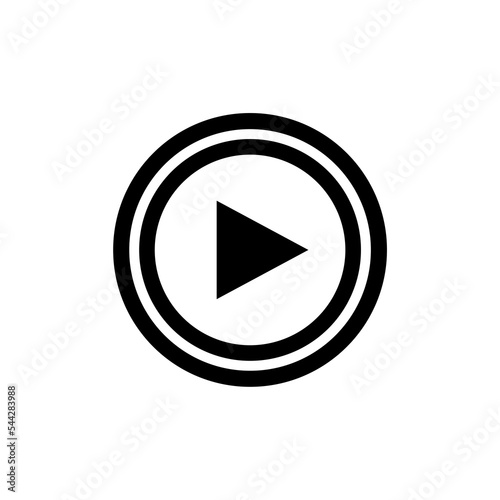 Free Download A Shiny button with a play symbol - GFXLoad