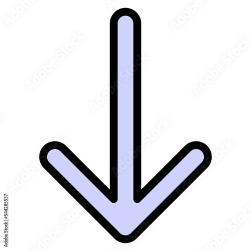 down arrow interface direction pointer selection icon