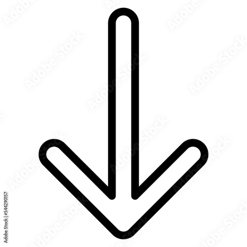 down arrow interface direction pointer selection icon