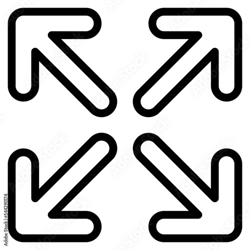 expand arrow interface direction pointer selection icon