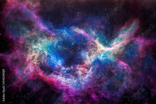 Space nebula  colorful abstract background image 