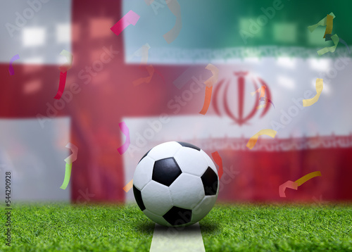 Football Cup competition between the national England and national Iran. © Narin Sapaisarn