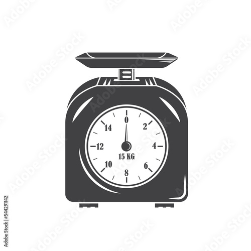 analog weighing scale cartoon element vector concept design