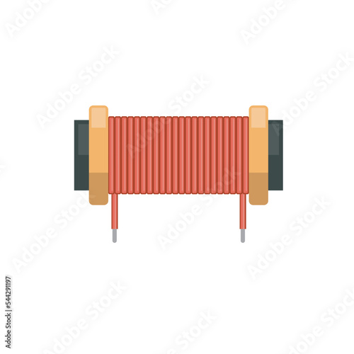coil inductor vector element concept design  illustration