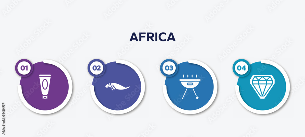 infographic element template with africa filled icons such as sun lotion, sea cow, , diamonds vector. infographic element template with africa filled icons such as sun lotion, sea cow, , diamonds vector.
