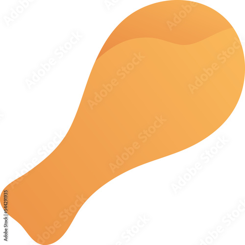 Chicken drumstick isolated on white background, illustration, icon, element
