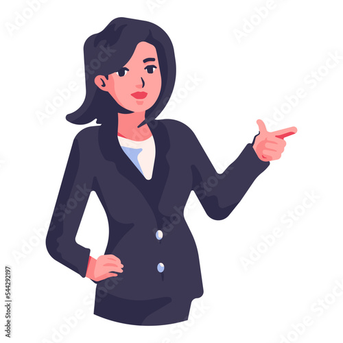 businesswoman doing gesture