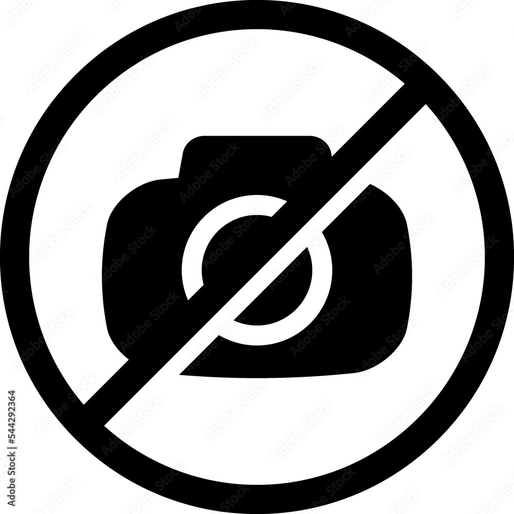 Crossed Camera Symbol. No Photo Sign Crossed Camera Symbol. No Photo Sign
