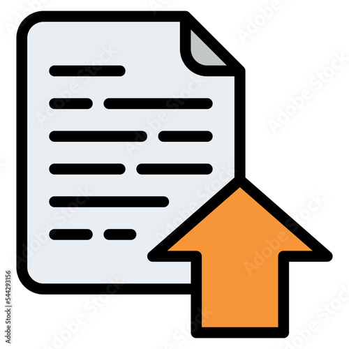 push file document digital icon