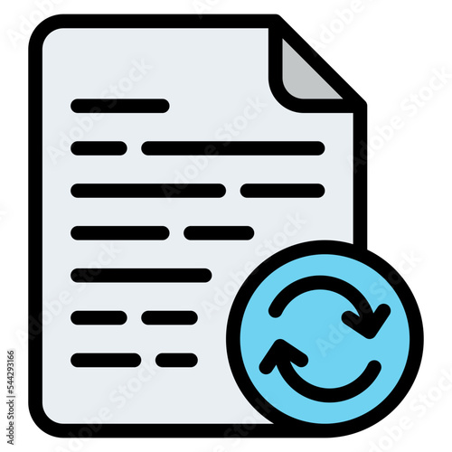 refresh file document digital icon