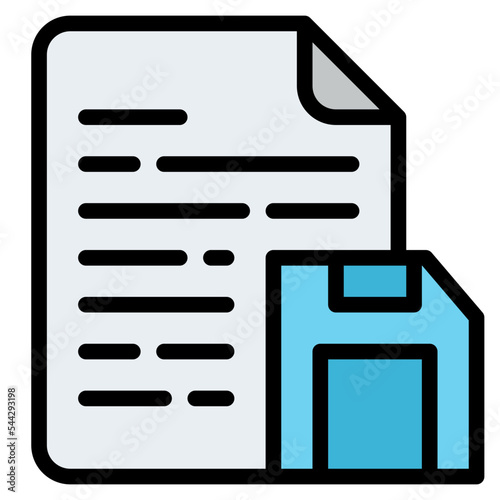 save file document digital icon