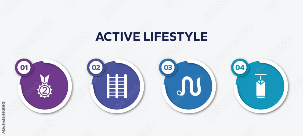 infographic element template with active lifestyle filled icons such as second place, trellis, earthworm, boxing bag vector. infographic element template with active lifestyle filled icons such as second place, trellis, earthworm, boxing bag vector.
