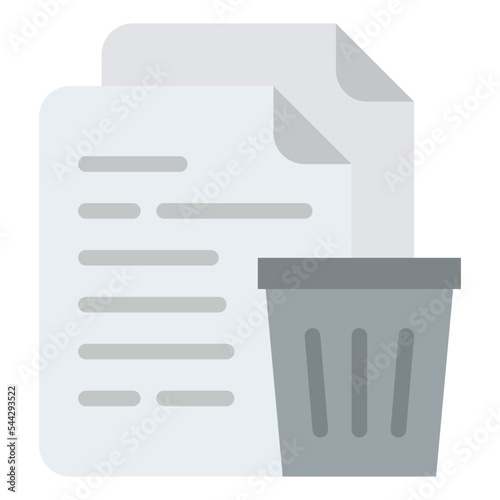 delete file document digital icon