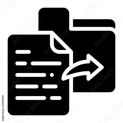 move file document digital icon