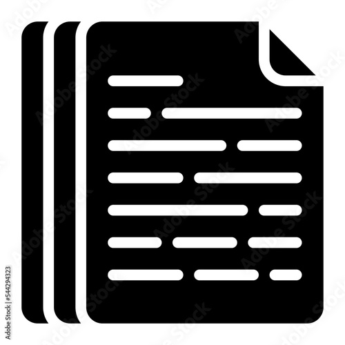 multiple file document digital icon