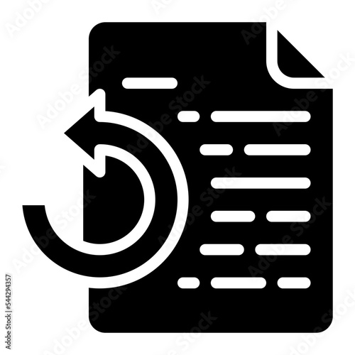 recovery file document digital icon