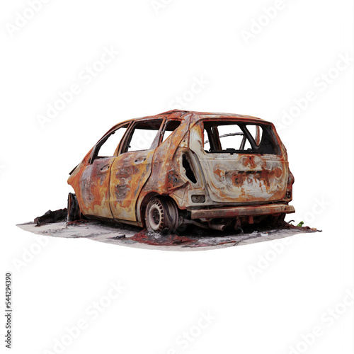 Car Burned Out Rusty