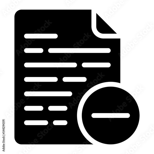 remove file document digital icon