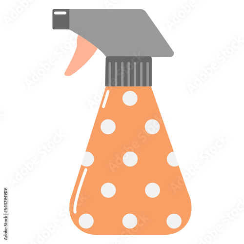single vector clipart atomizer. Garden, home tools. Polka Dot Water Sprayer.