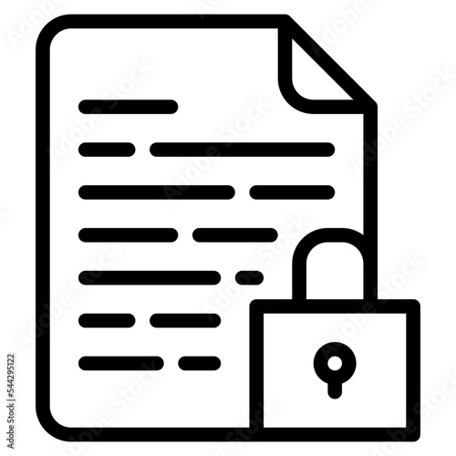 encrypted file document digital icon
