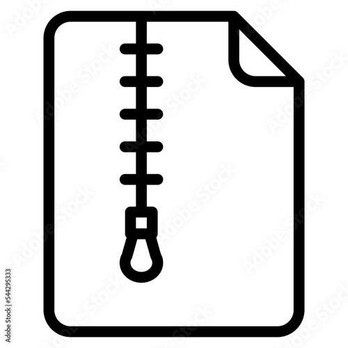 zip file document digital icon