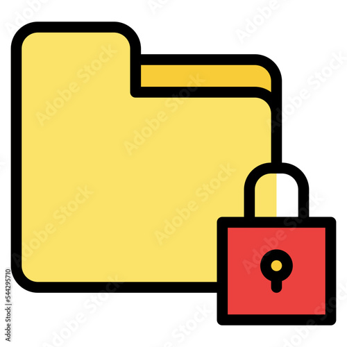 encrypted folder file document digital icon