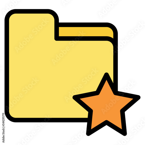 favorite folder file document digital icon