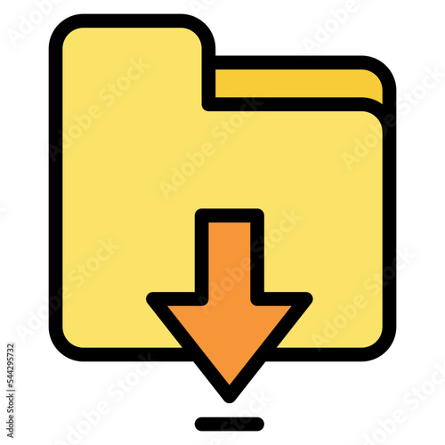 get folder file document digital icon